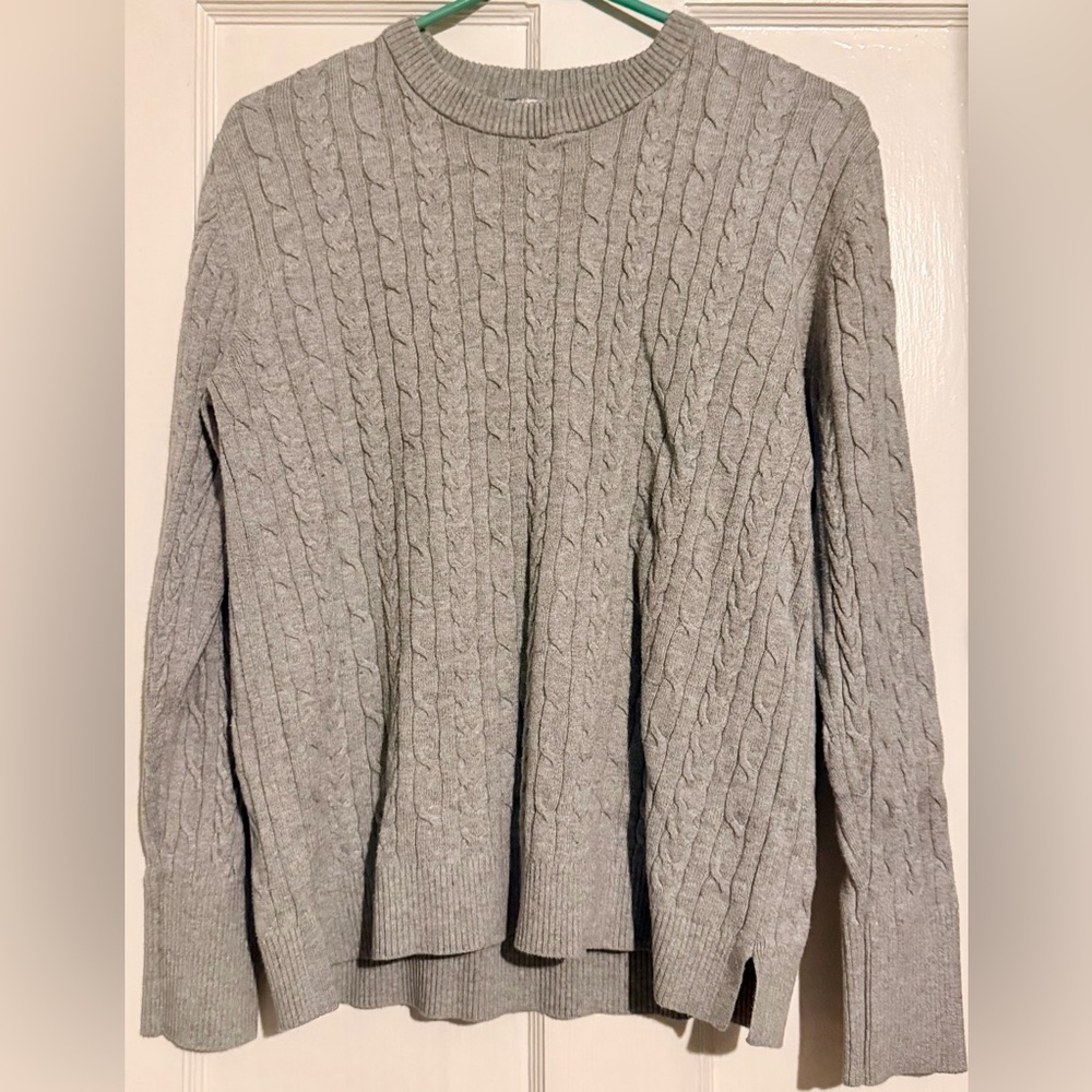 Gray patterned sweater